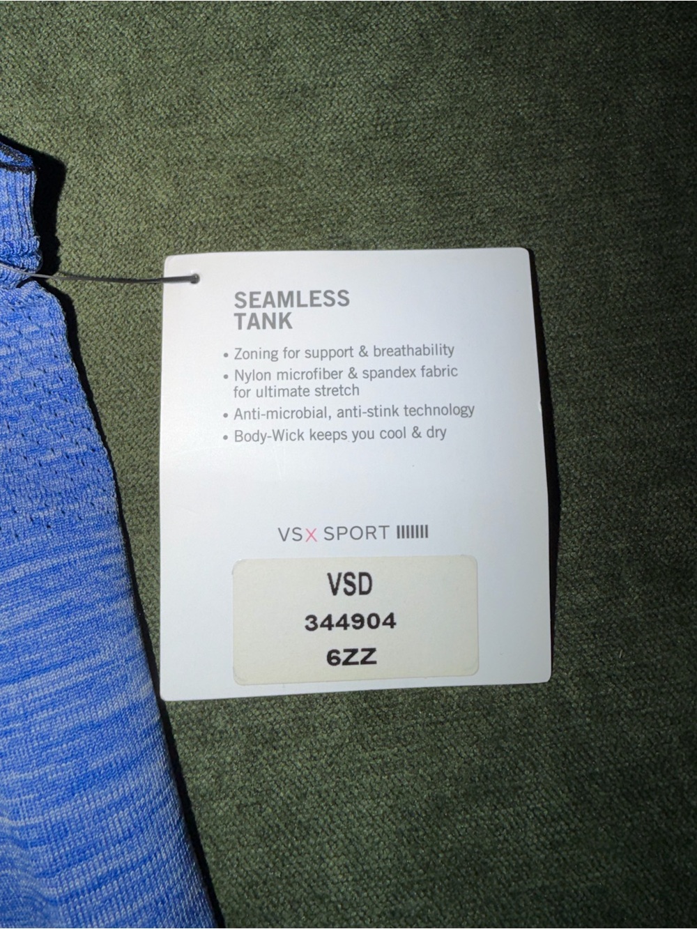 Victoria's Secret VSX Sport Seamless Tank Top - Blue
